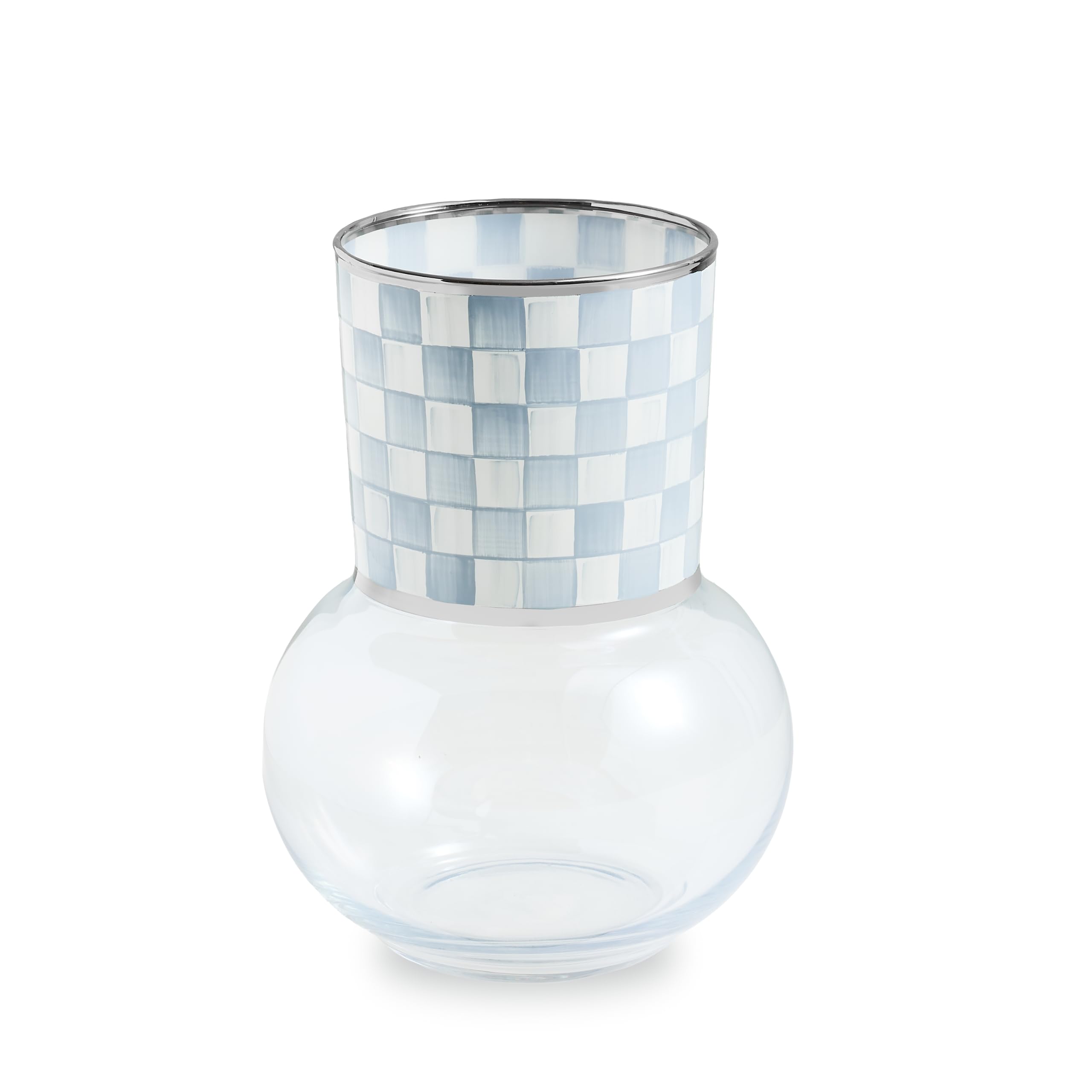 Amazon.com: MACKENZIE-CHILDS Glass Vase, Light-Blue-and-White Sky
